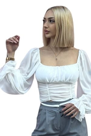 ΜΠΛΟΥΖΑ ΜΕ ΦΑΡΔΥ ΔΙΑΦΑΝΟ ΜΑΝΙΚΙ