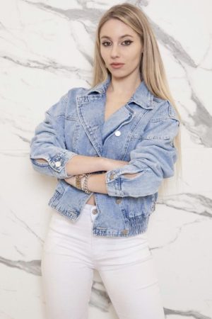 JEAN JACKET KONTO ΜΠΛΕ