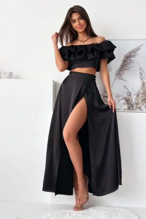 ΣΕΤ ΜΕ ΦΟΥΣΤΑ MAXI ΜΕ ΣΚΙΣΙΜΟ ΚΑΙ CROP TOP ΜΕ ΒΟΛΑΝ