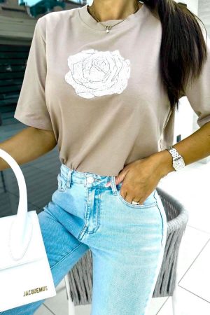 Τ_SHIRT ΒLACK ROSE