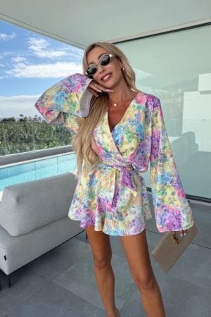 ΑΕΡΙΝΟ FLORAL  ΟΛΟΣΩΜΟ ΜΕ ΦΑΡΔΙΑ ΜΑΝΙΚΙΑ